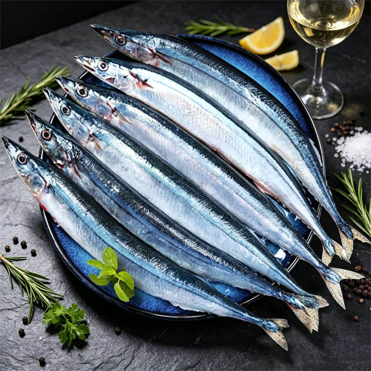 Frozen Whole Pacific Saury (Cololabis Saira) 1kg